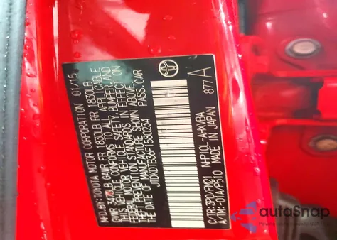 2015 Toyota Prius C z USA, uszkodzony, nr VIN JTDKDTB36F1580234